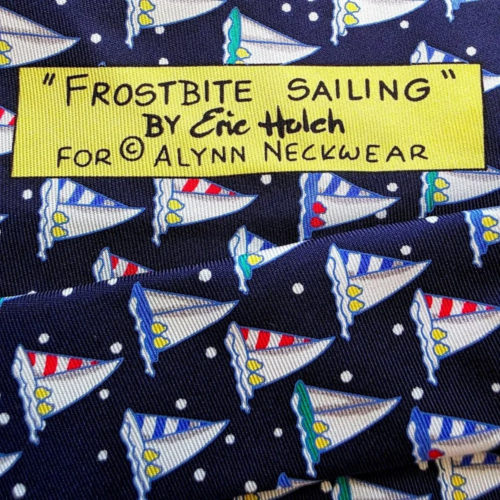 Tie Frostbite Sailing‎ Necktie by Eric Holch for Alyn Neckwear Novelty